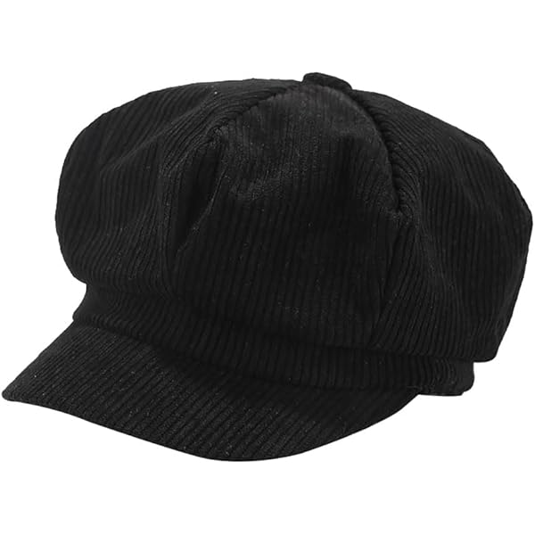 Men Women Retro 8 Panels Corduroy-Newsboy Hat with Brim Y2k